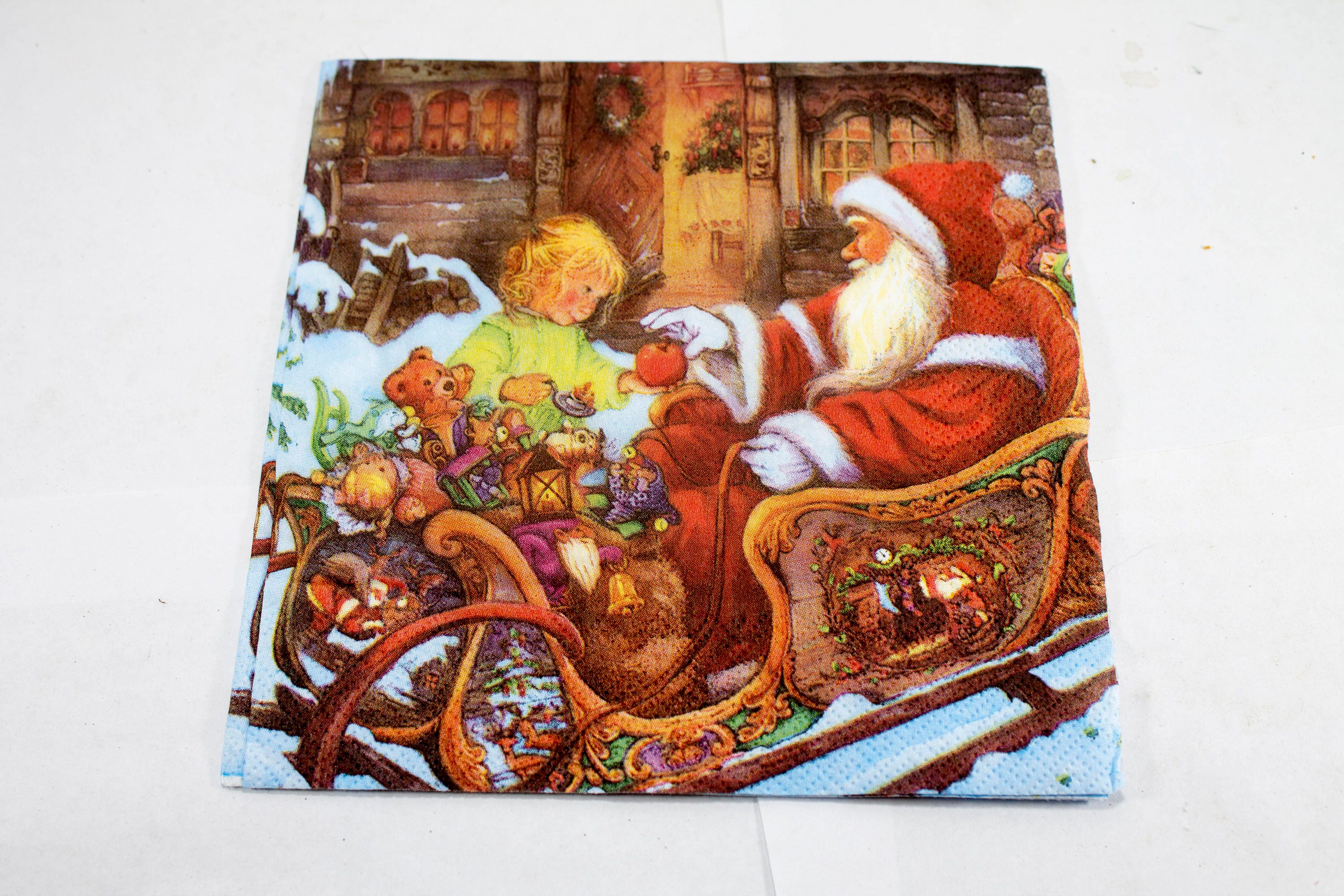 Decoupage napkin Paper napkins angel Christmas angels Santa Etsy