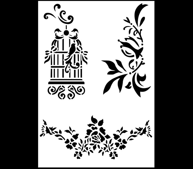 reusable self adhesive stencil for art painting wood signs etsy