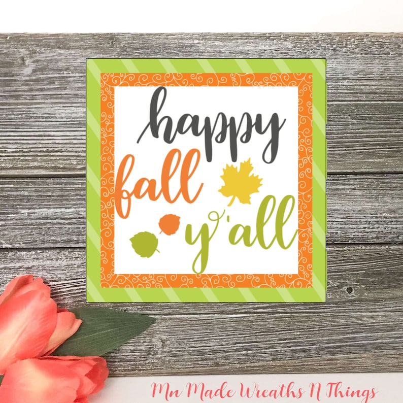 Sign for Autumn Decor Fall Wreath Sign Happy Fall Sign Autumn Sign for Wreaths