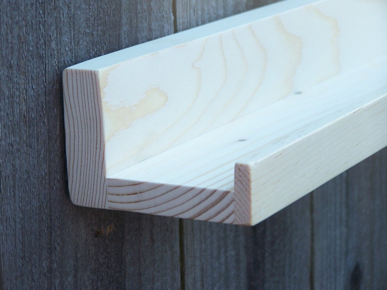 Narrow Unfinished Floating Ledge Shelf Picture Ledge Shelf Etsy