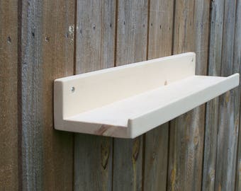 Wide Unfinished 44", 46", 48", Or 50 Inch, Floating ledge Shelf, Picture ledge Shelf, You Choose Your length