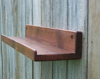 Wide, 44", 46", 48", Or 50 Inches,Floating ledge Shelf, Picture ledge Shelf, You Choose length. Red Oak Finish