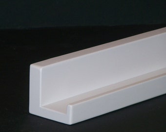 Ultra Narrow 20", 22", 24", 26 Inch Floating ledge Shelf, Picture ledge Shelf, You Choose length, Bright White Finish