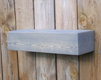28", 30", 32" 34 inch, You Choose Your Length, 5 1/2" Depth Floating Ledge Shelf, Beam shelf, Mantle Shelf, Weathered Grey Finish