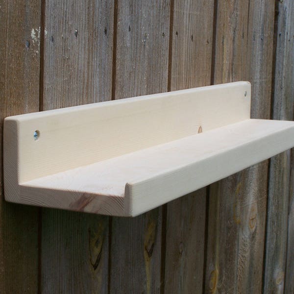 Wide Unfinished 20", 22", 24", Or 26 Inch, Floating ledge Shelf, Picture ledge Shelf, You Choose Your length