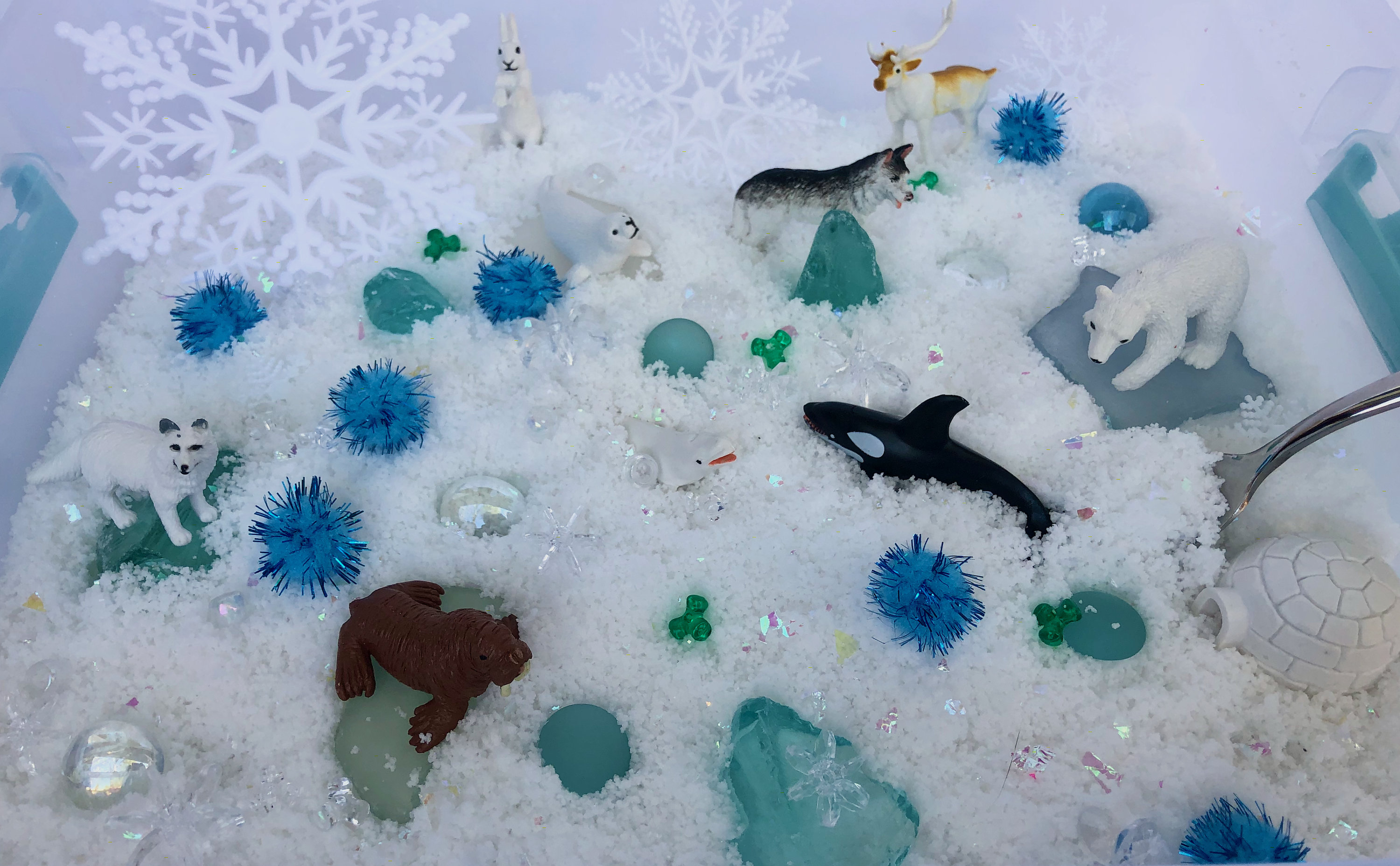 Deluxe Winter Sensory Bin, Winter Sensory, Taste Safe, Montessori 