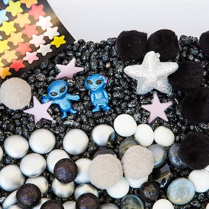 Outer Space Sensory Kit, Alien Sensory Box, Space Rocks Sensory Bin, Pretend Play, Busy Box, Montessori, Waldorf, Light Up Your Senses