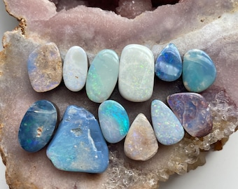 Drilled Raw Opal Beads - Australian Opals- Raw Crystals - Opal