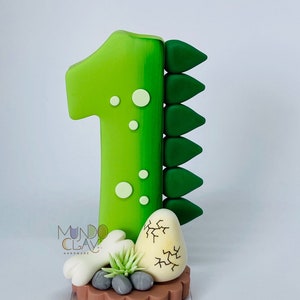 Dinosaur birthday candle, dinosaur cake topper, dinosaur keepsake, dinosaur candle holder