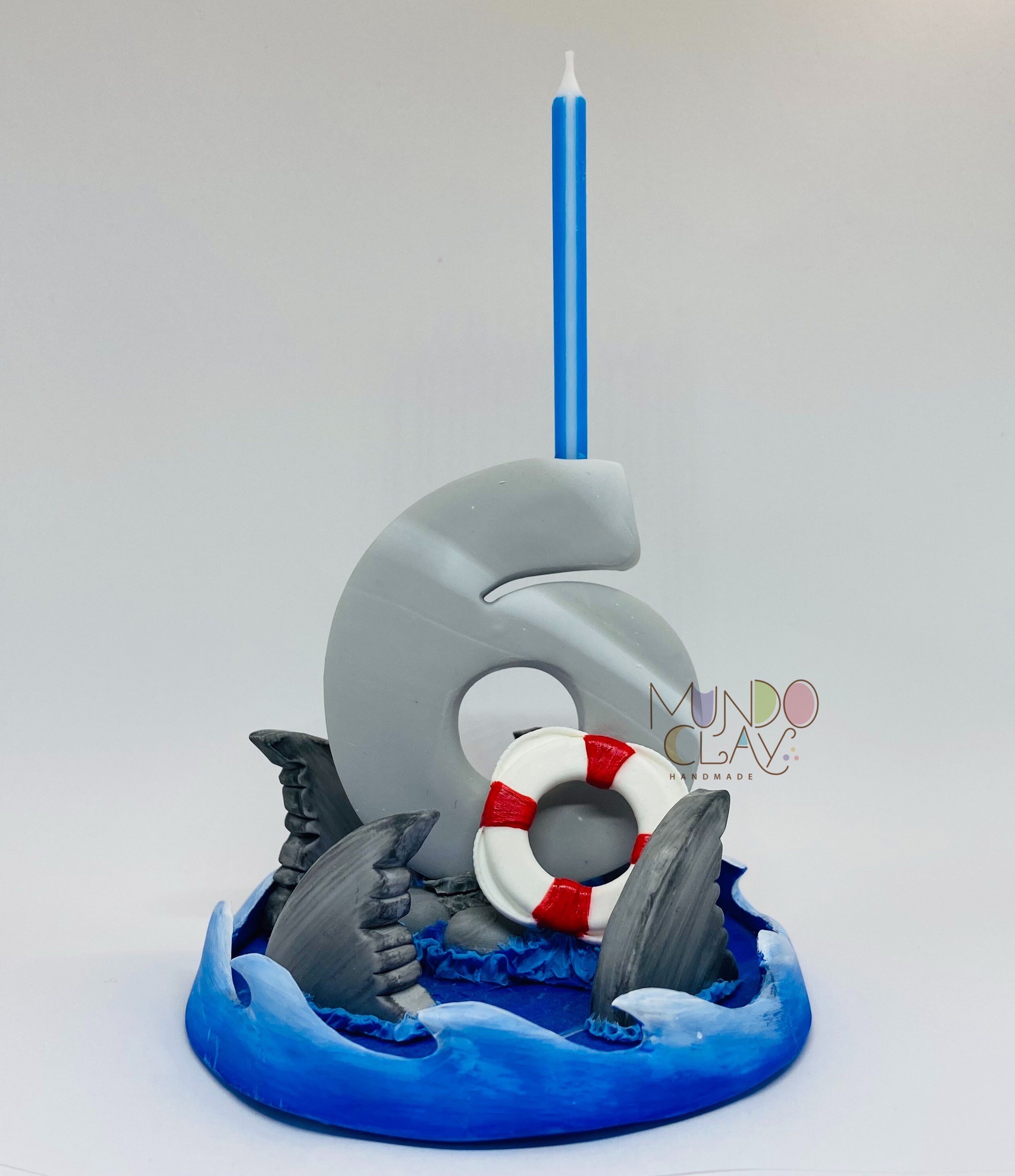 Shark Cake Topper, Shark Birthday Candle, Shark Keepsake, Shark Candle