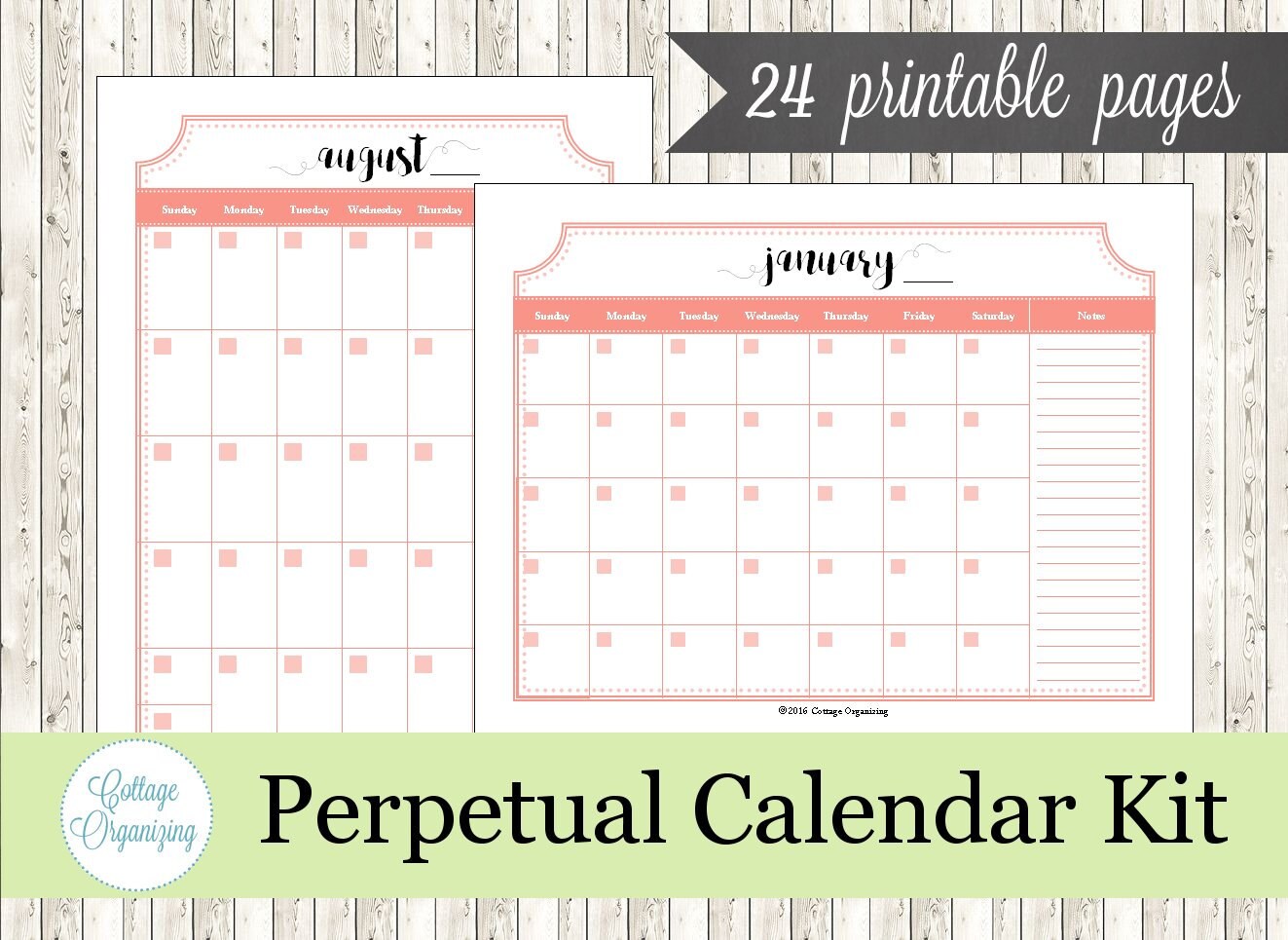 printable-perpetual-calendar-kit-24-monthly-calendar-pages-peach-instant-download-daily-planner-pdf-organizing-printables-etsy