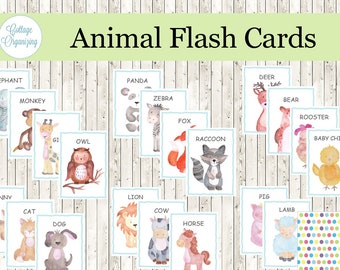 Animal Matching Game, Printable Flash Cards, Flashcards, Kindergarten Activity, Preschool Printables, Classroom Activity, Homeschool