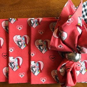 Jack en Sally Stoffen Servetten (set van 4)