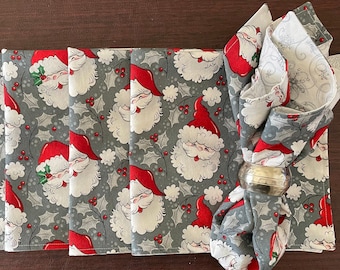 Servilletas de tela Santa Sparkle (juego de 4)