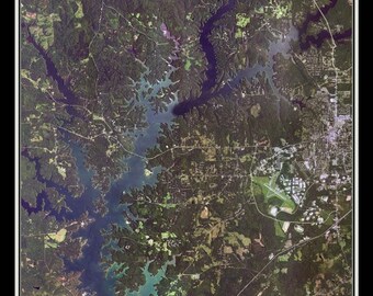 Detailed West Point Lake Map from Etsy