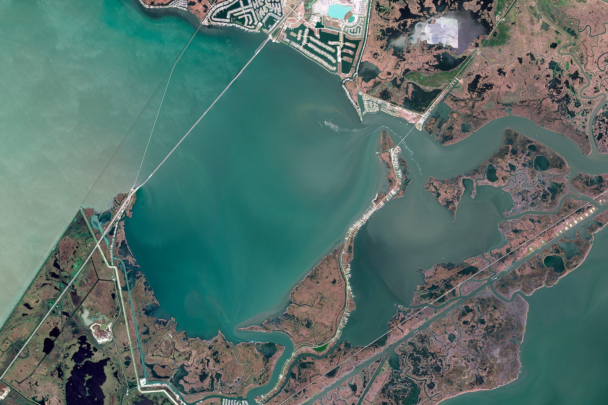 The Lake Pontchartrain Louisiana Satellite Poster Map Etsy Australia
