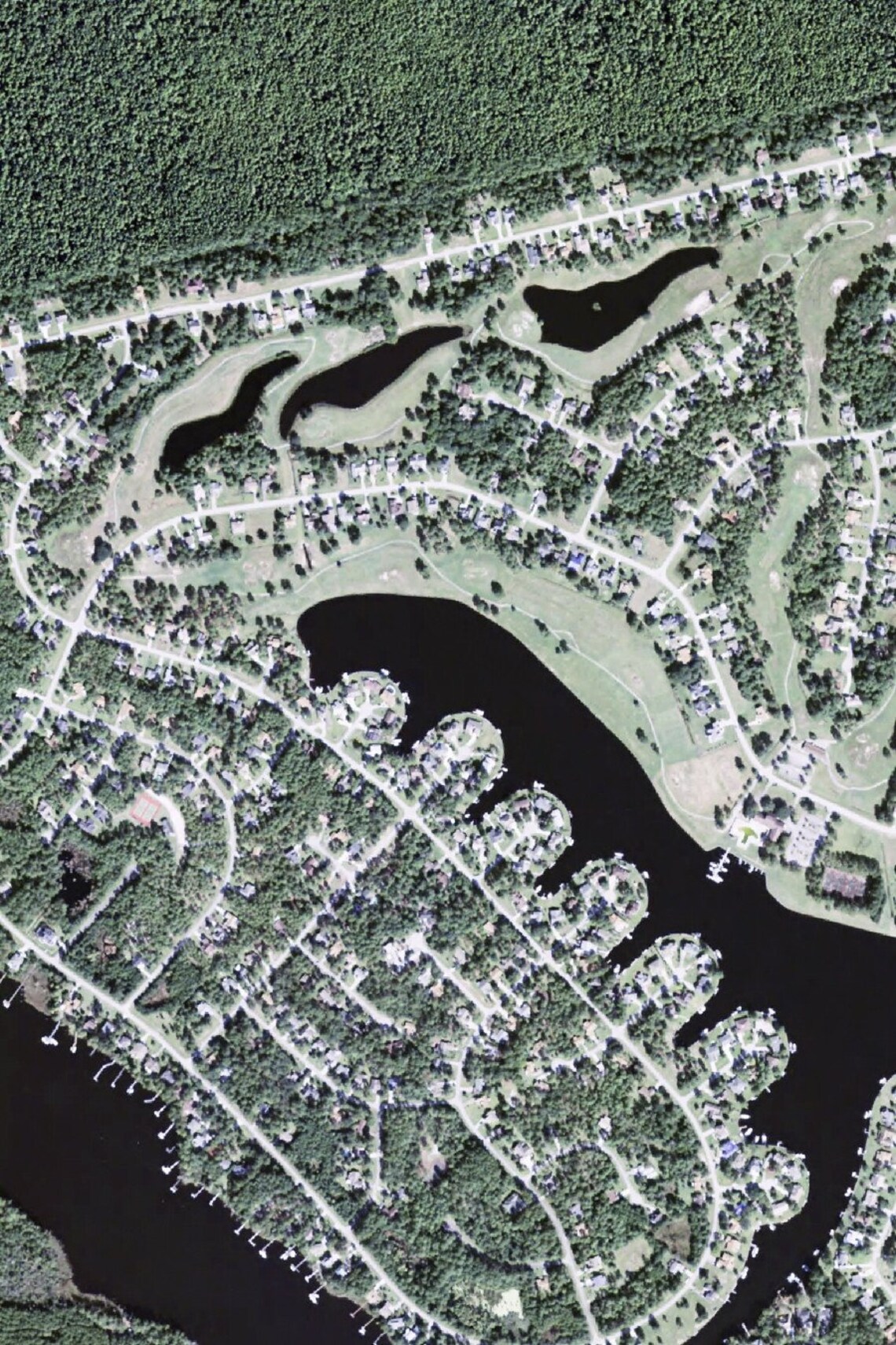 The Fairfield Harbour North Carolina Satellite Poster Map Etsy