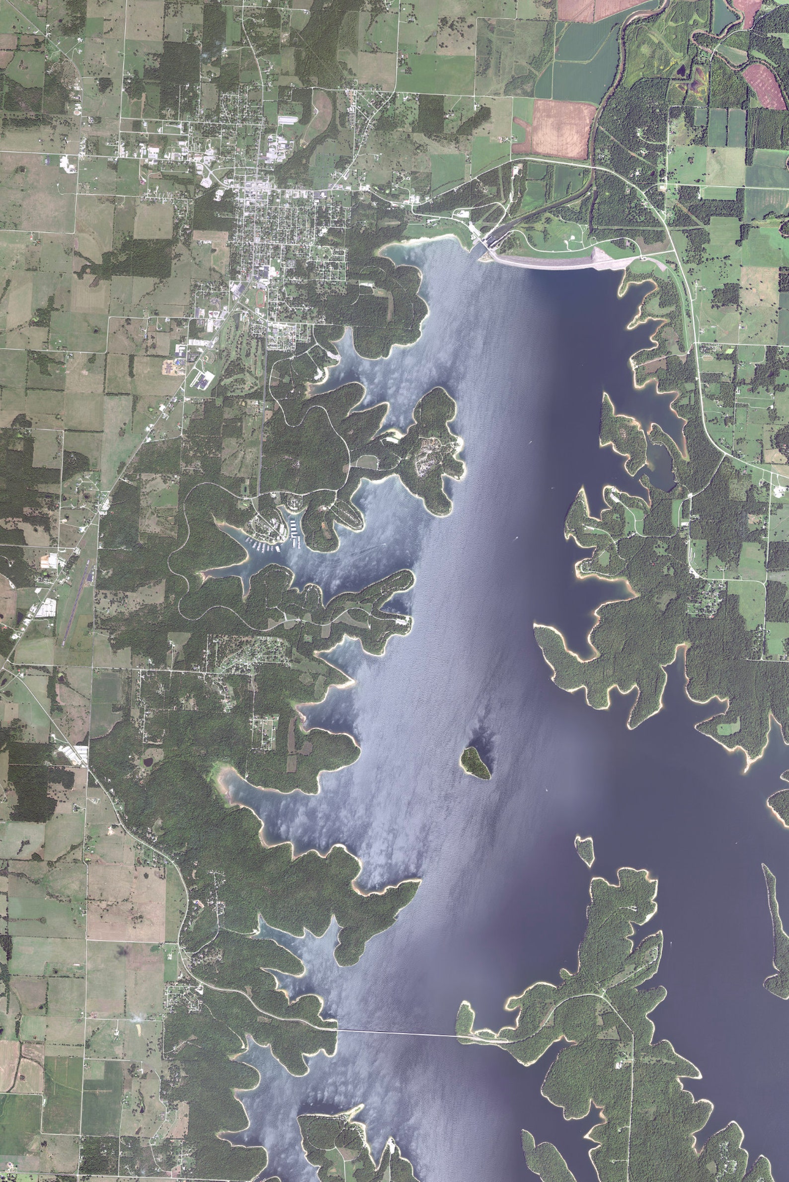 The Stockton Lake Missouri Satellite Poster Map Etsy