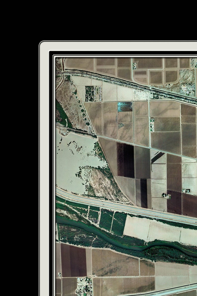 The Yuma Arizona Satellite Poster Map Etsy