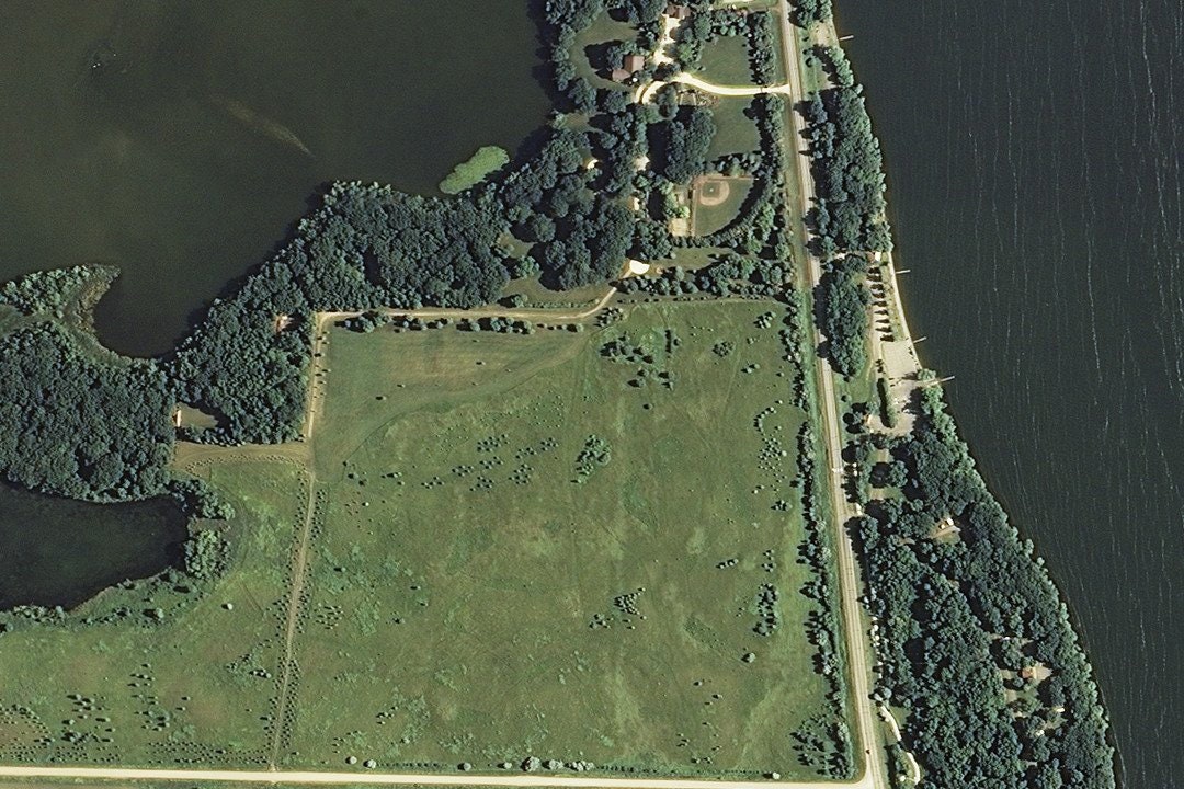 The Big Spirit Lake Iowa Satellite Poster Map Etsy