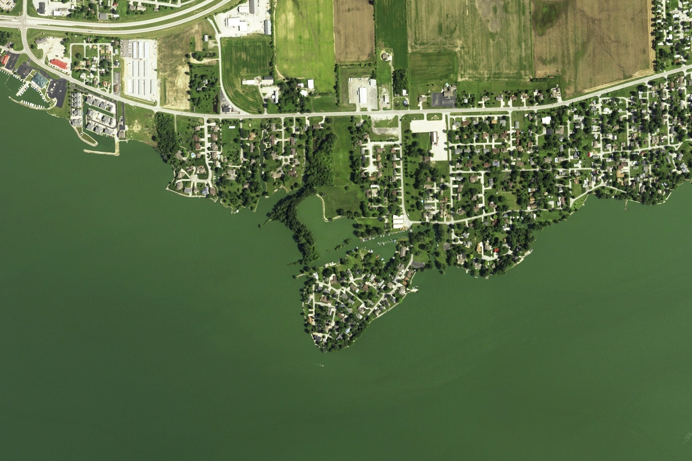 The Grand Lake Celina Ohio Satellite Poster Map Etsy UK