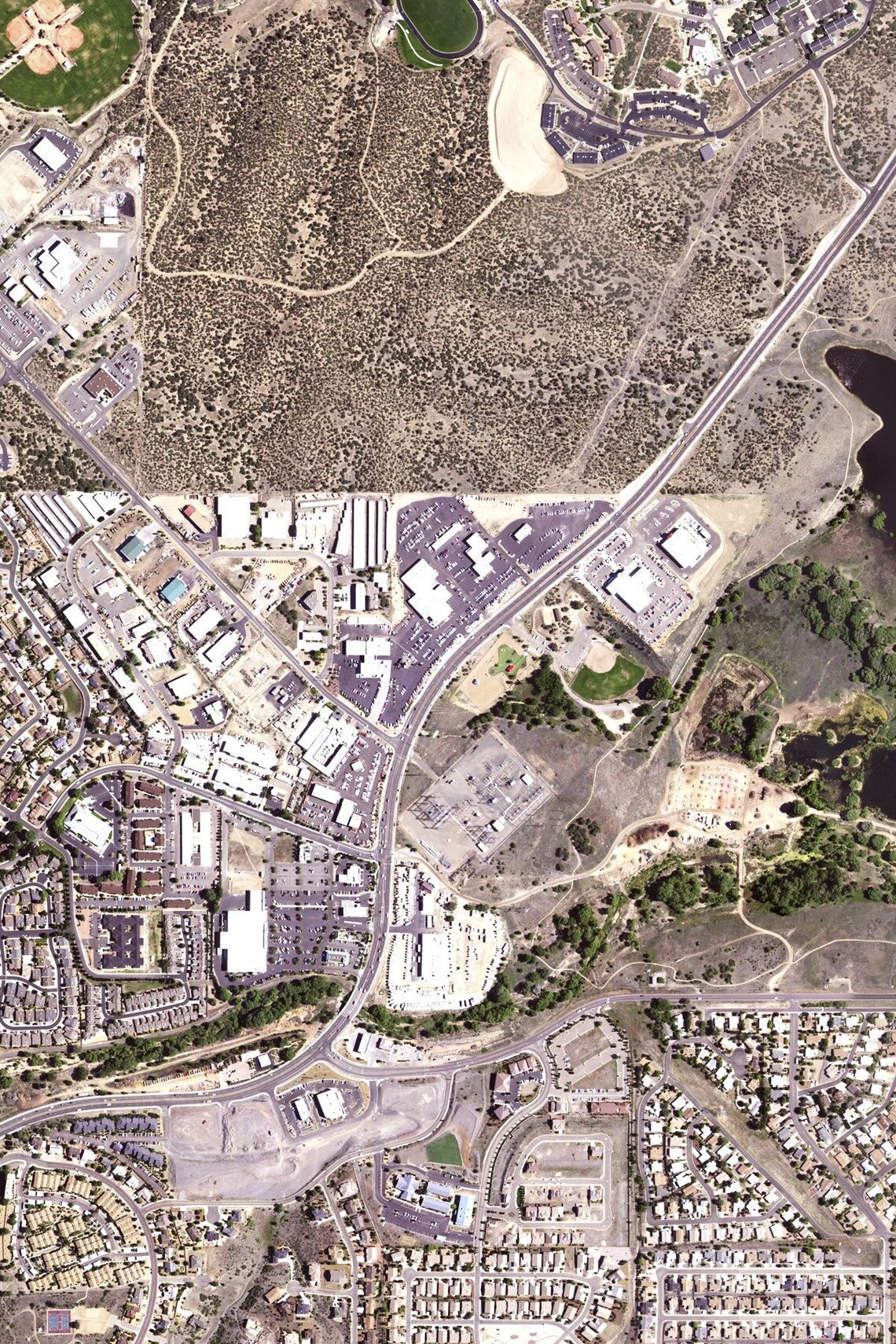 The Prescott Arizona Satellite Poster Map Etsy