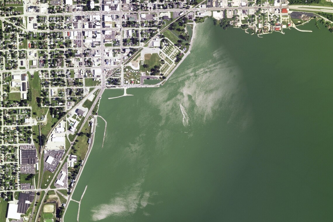 The Grand Lake Celina Ohio Satellite Poster Map Etsy UK