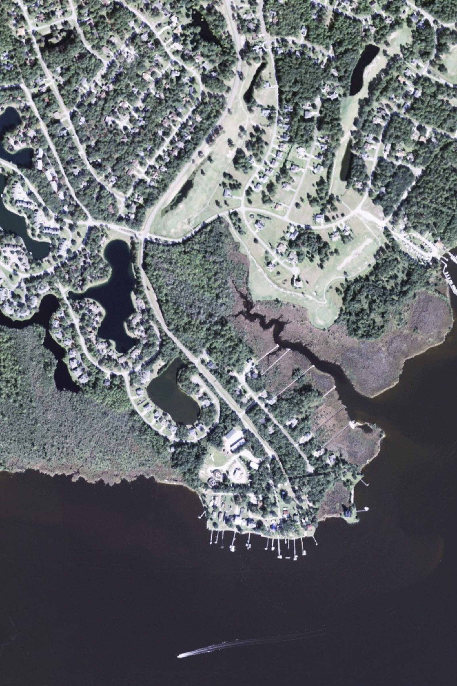 The Fairfield Harbour North Carolina Satellite Poster Map Etsy