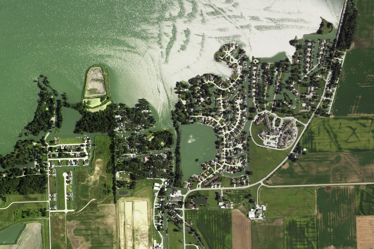 The Grand Lake Celina Ohio Satellite Poster Map Etsy UK