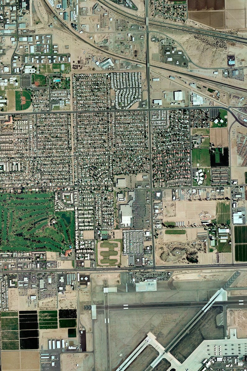 The Yuma Arizona Satellite Poster Map Etsy