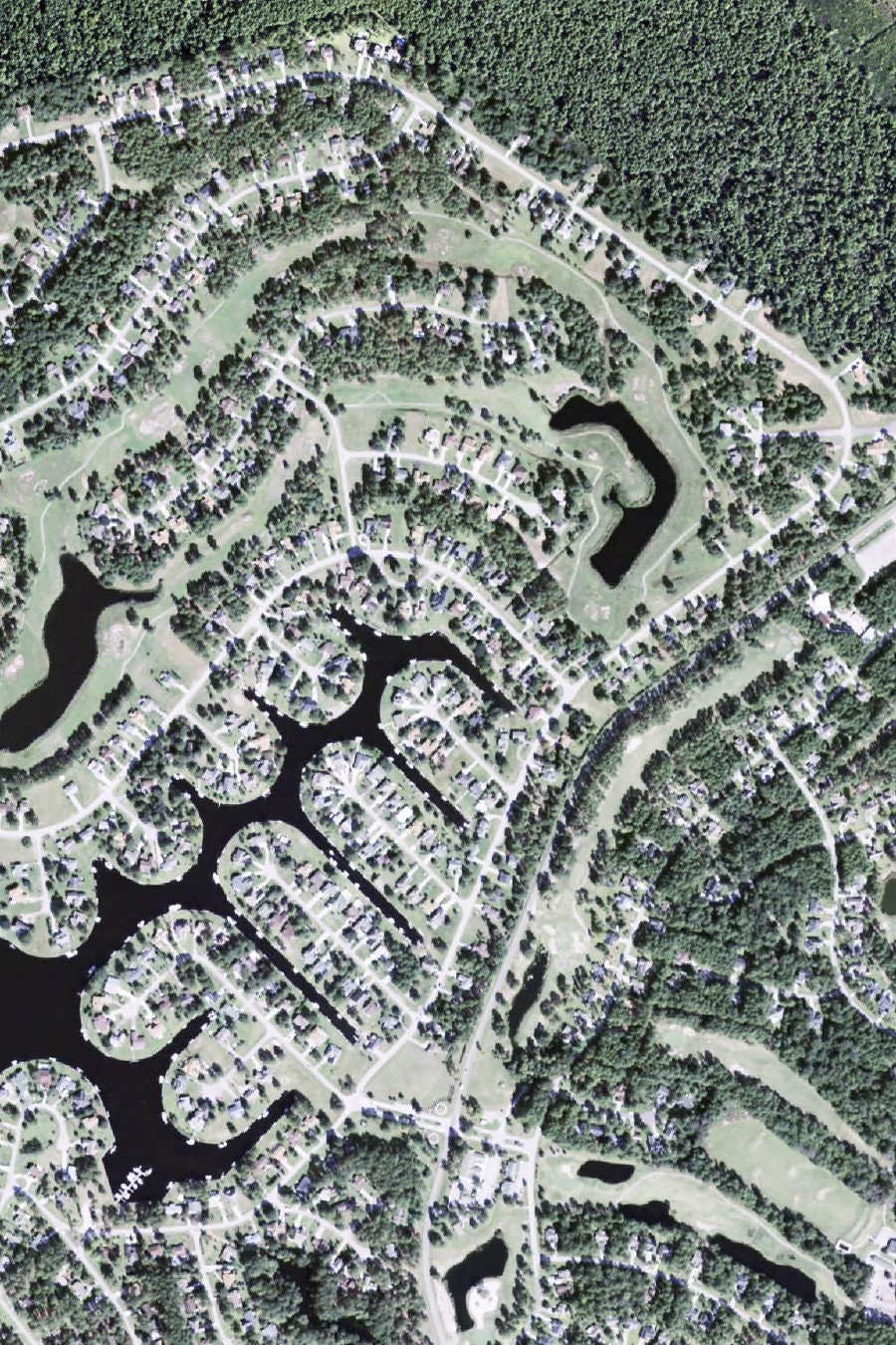 The Fairfield Harbour North Carolina Satellite Poster Map Etsy