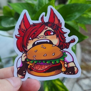 FFXIV G&#39;raha Tia Burger Vinyl Sticker
