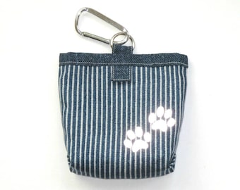 Dog Treat Bag / Reflector, Stripe, 3 colors, hook & loop  fastener, Back pocket