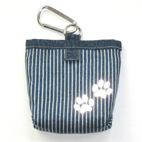 Dog Treat Bag / Reflector, Stripe, 3 colors, hook & loop  fastener, Back pocket