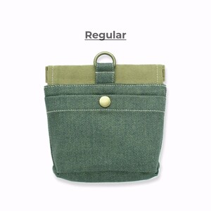 Dog Treat Bag / Denim2, Spring closure, Back pocket, 2 colors Green Indigo+1 Snap