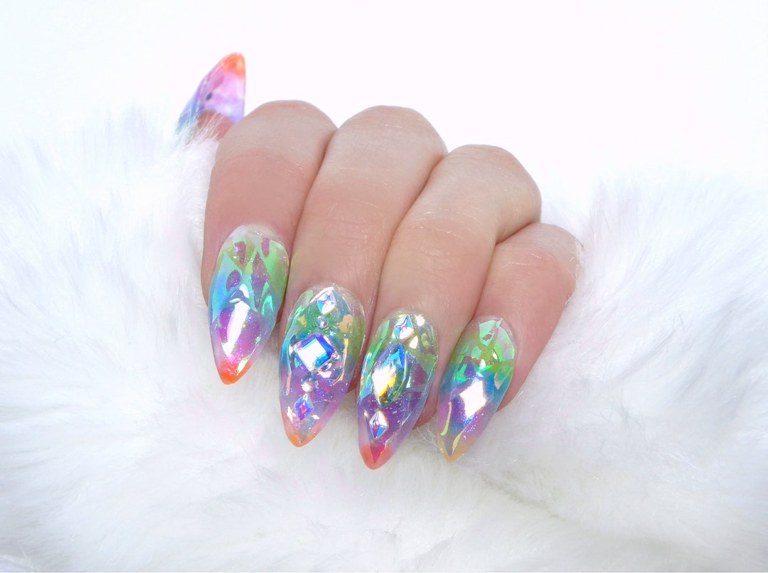 New Swarovski crystal nail and holographic foils! : r