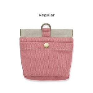 Dog Treat Bag / Denim2, Spring closure, Back pocket, 2 colors Pink+1 Snap