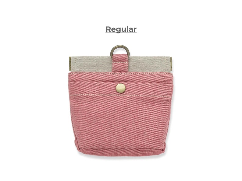 Dog Treat Bag / Denim2, Spring closure, Back pocket, 2 colors Pink+1 Snap