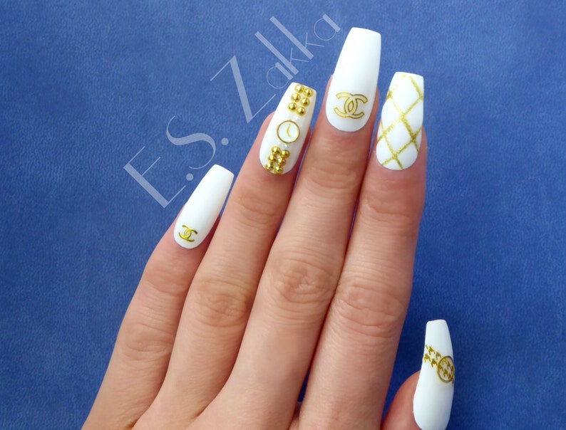 Fashion Nails Fake Nails Glue On Nails Press On Nails Etsy