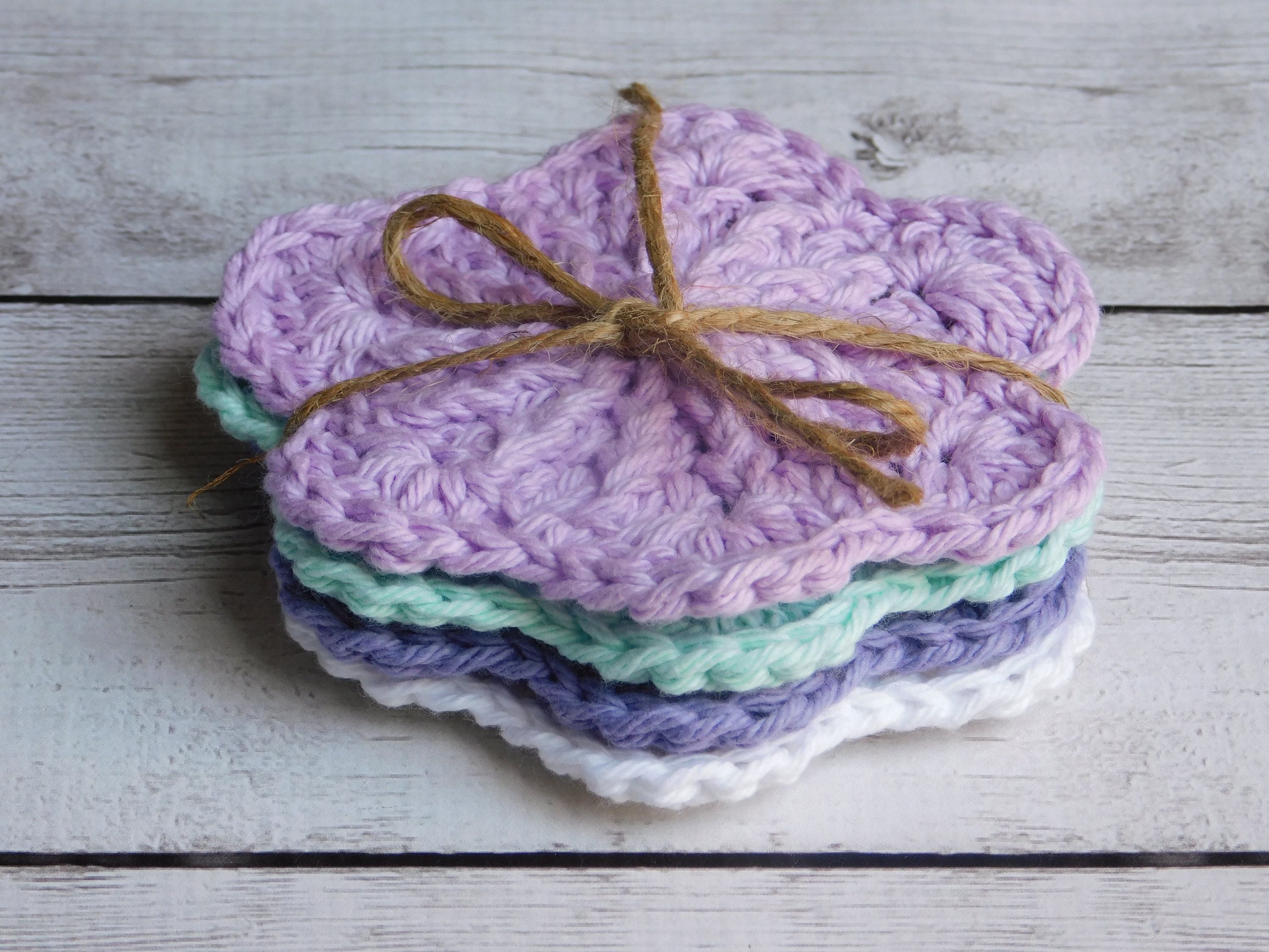 Crochet facial scrubbies face scrubbies cotton facial | Etsy