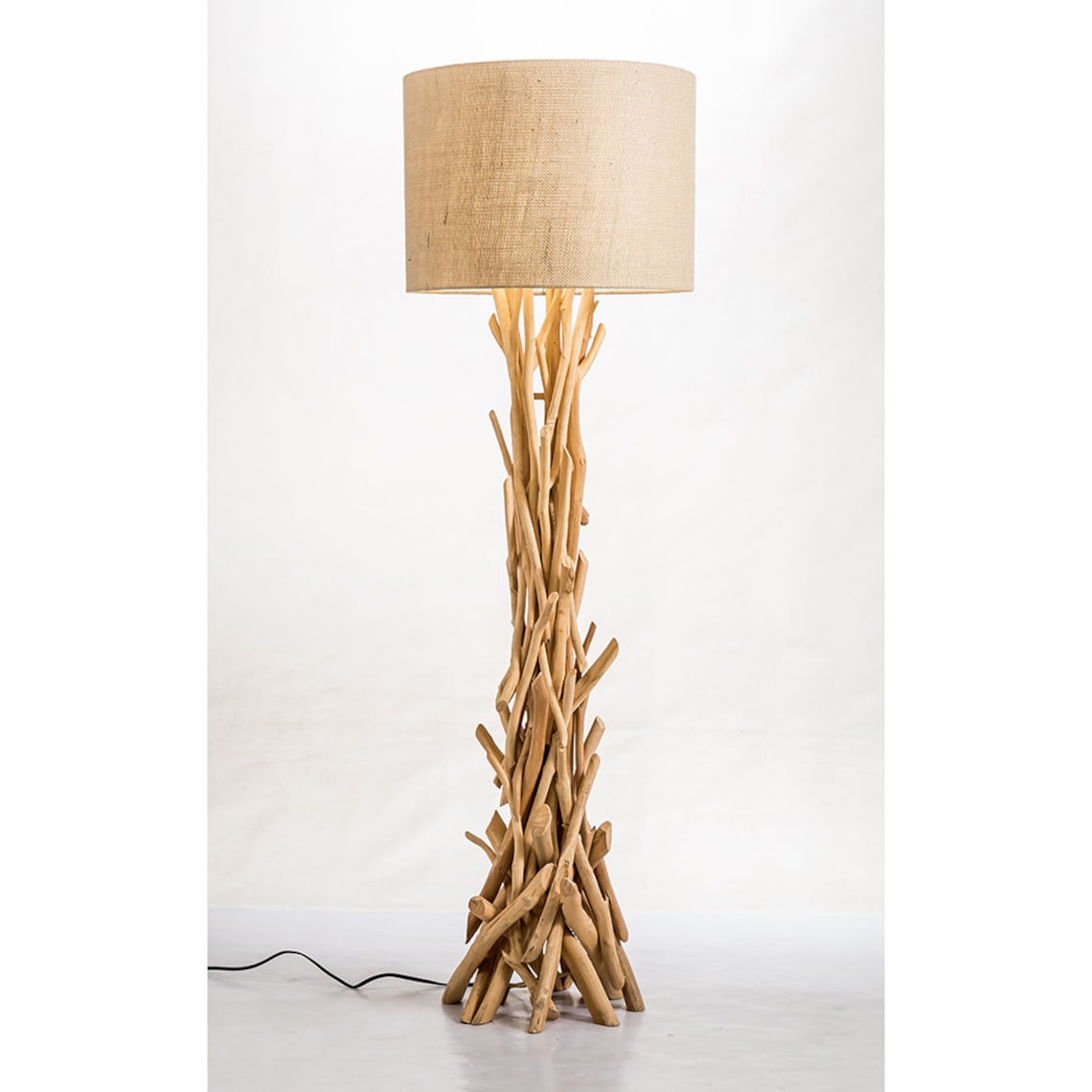 Nautical Driftwood Floor Lamp Natural Materials Etsy