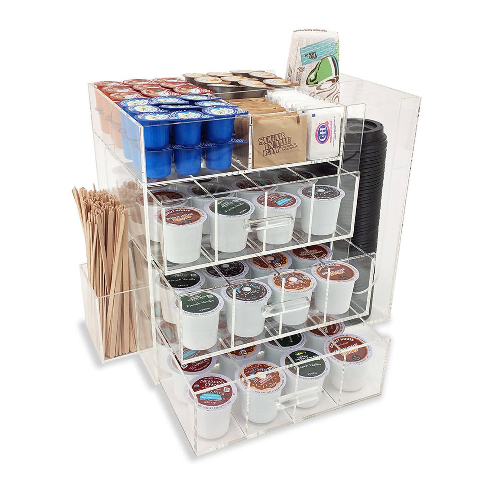 Acrylic Coffee Station With Drawers for Keurig Etsy