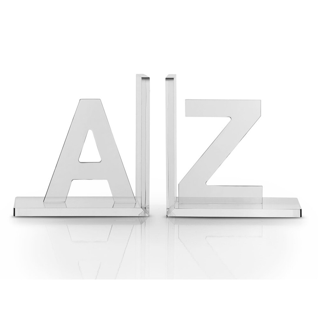 Luxe Crystal Acrylic Bookends A to Z Etsy