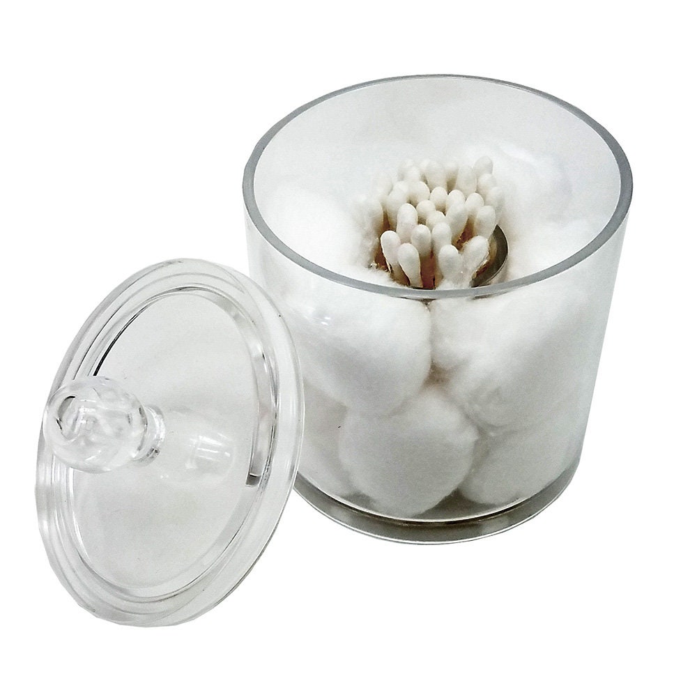 Circulo Acrylic Cotton Ball and Swab Organizer Etsy