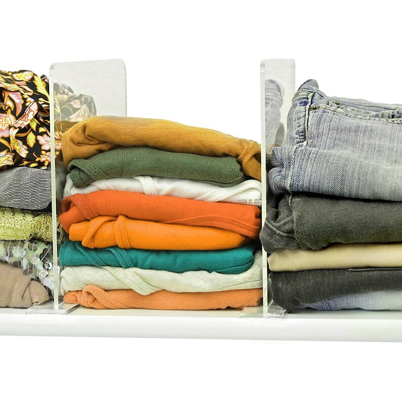 Acrylic Shelf Dividers Closet Shelves Organizer Etsy