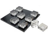 3D Luxe Acrylic Tic Tac Toe Set - Luxury Executive Desktop Board Game