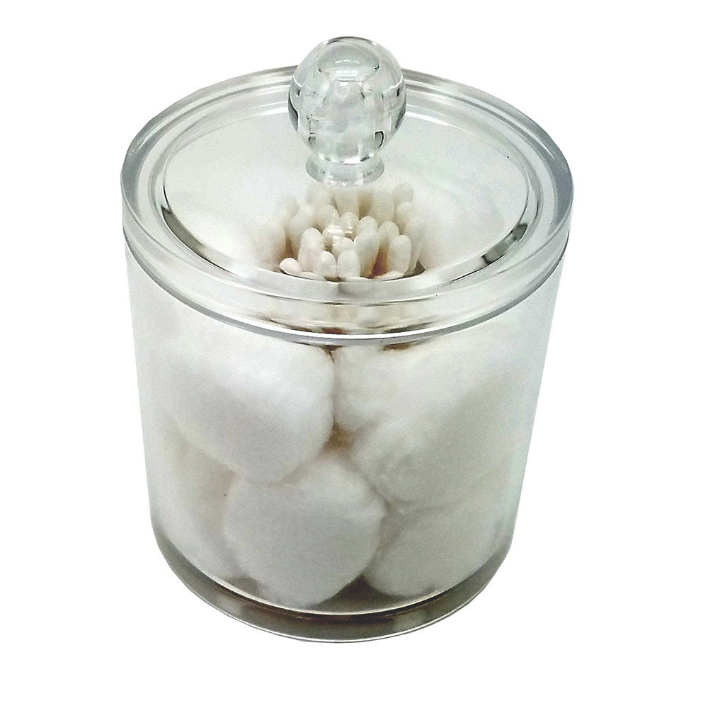 Circulo Acrylic Cotton Ball and Swab Organizer Etsy