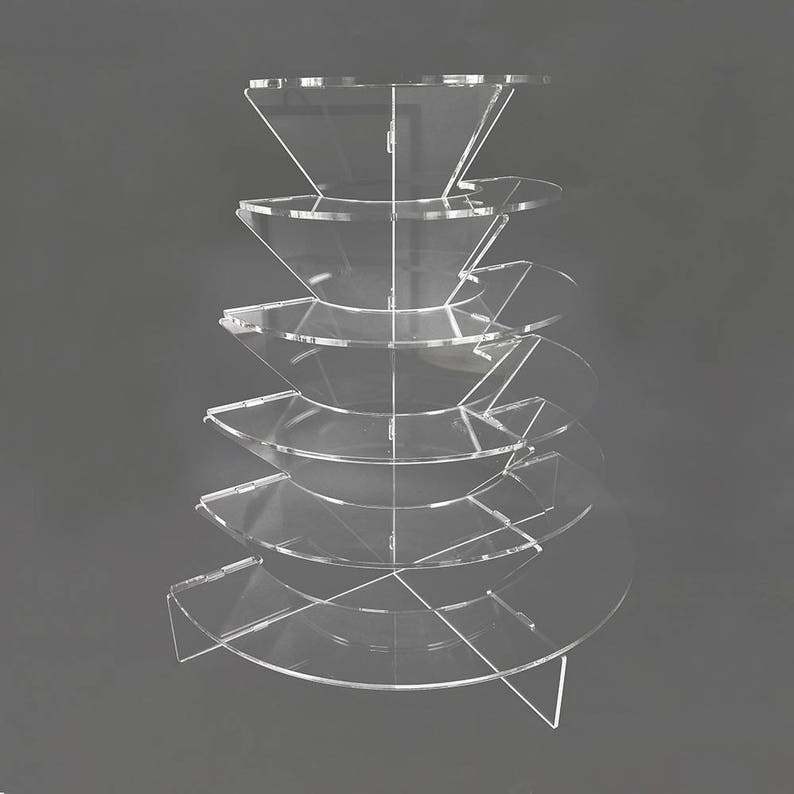 Acrylic Display Rack/stand 6 Tiered Shelf System Etsy