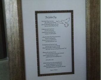 50th Anniversary Poem, Framed Golden Anniversary Gift, Calligraphy Art