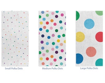 Polka Dots Bath Towels Kids Bathroom Decor. Colorful polka dot kids towels. Large polka dot towel & small hand towels. Bath towel set